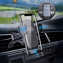 360°旋转单手快拆车载手机支架 - 防滑稳定夹式支架，适用于4-7英寸安卓/iOS智能手机（黑色） - 黑色 - 查看 6