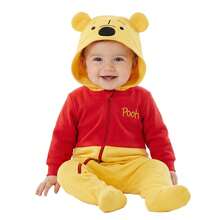 Disney Lightweight Cotton Romper With Hat For Baby - 黃色 - 查看 1