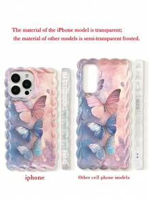 Braided Powder Blue Butterfly Painted Anti-Drop Phone Case, Compatible With IPhone 14, 14 Pro, 14 Pro Max, 13, 13 Pro, 13 Pro Max, 11, 11 Pro Max, 12, 12 Pro, 12 Pro Max, XR, XS, 15, 15 Pro, 15 Pro Max, 16, 16 Pro, 16 Pro Max, 17, 17 Pro, 17 Air, 17 Pro Max, Premium Anti-Drop Phone Case - Multicolor - View 7