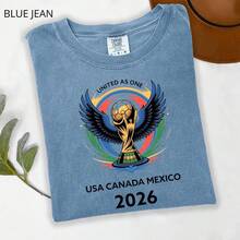 World Cup Shirt|  World Cup T Shirt| USA World Cup Shirt| Football 2026 Shirt| World Cup 2026 T-Shirt| Unisex ® - 橄欖綠 - 查看 8