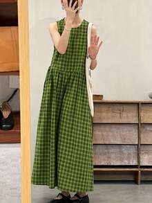 Women Maxi Dresses - Olive Green - View 5