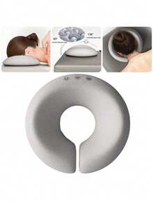 1pc Beauty Salon Specialized Pillow, Massage Bed Customized U-Shaped Pillow, Memory Foam Face Pillow With Ergonomic Neck And Face Support, Removable Zipper Design, Suitable For Home, Spa, Office Relaxation - Multicolor - View 3