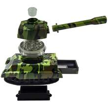 1PC Camo Tank 4pc Metal Herb Spice Tobacco Grinder  Glass Bowl Novelty Gift Tobacco Magnetic Lid Grinder Gift Daily Use Cool Grinder For Men Crusher Ideal Gift For Halloween & Christmas Valentine's Day Colorful Grinders With Metallic Accents Novelty Gift - 顏色隨機 - 查看 11