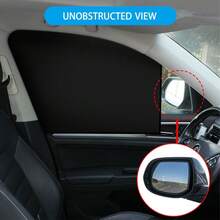 Magnetic Car Sun Shades - Front, Rear And Side Window Sunshades For Cars And Trucks - Black Provides UV Protection And Privacy Blocking - Magnetic Sunshade - View 4