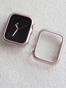 Huastonband 1件相容保護殼 PC 硬材質電鍍玫瑰粉鏤空框架 手錶保護框 適用於 Watch Ultra 3 2 1 SE S10 S9/S8/S7/S6/S5/S4/S3/S2/S1 系列 適合年輕時尚女孩 粉色女性手錶愛好者 38mm/40mm/41mm/42mm/44mm/45mm/46mm/49mm - 粉紅色 - 查看 1