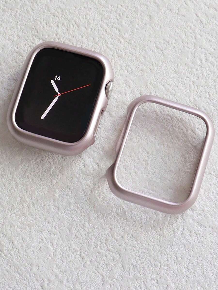 Huastonband 1件相容保護殼 PC 硬材質電鍍玫瑰粉鏤空框架 手錶保護框 適用於 Watch Ultra 3 2 1 SE S10 S9/S8/S7/S6/S5/S4/S3/S2/S1 系列 適合年輕時尚女孩 粉色女性手錶愛好者 38mm/40mm/41mm/42mm/44mm/45mm/46mm/49mm - 粉紅色 - 查看 1