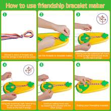 Friendship Bracelet Making Kit Toy, Suitable For 6-12 Year Old Girls, Handmade, Birthday Gift, Includes Cord Maker, Children's Jewelry Set, Teen Girls DIY Bracelet, Travel Activity Set, Easter Halloween Thanksgiving Christmas Children's Gift - Multicolor - View 10