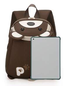 New Cartoon Pattern Children's Backpack, Suitable As Gift For Son Or Daughter - Dark Brown - View 3