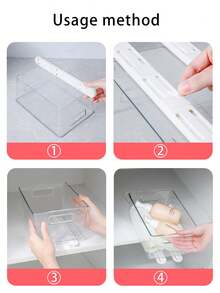 2/4/6pcs Plastic Track Rail, Drawer Slide Rail Storage Box Pull-Out Track, Smooth Sliding, Convenient Pull-Out - Multicolor - View 9