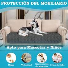 sofás y sofásFunda para Sofá Impermeable Protectores para Sala Fundas para Sillón de Tela Suave Sofa Cover Antideslizante Lavable a Máquina Apto para Familias con s y Mascotas 180 * 75cm - Gris - Ver 4