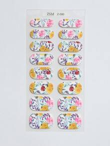 16片半固化裸色果冻凝胶美甲贴纸，无需UV灯，沙龙品质，持久耐用 - 彩色 - 查看 4