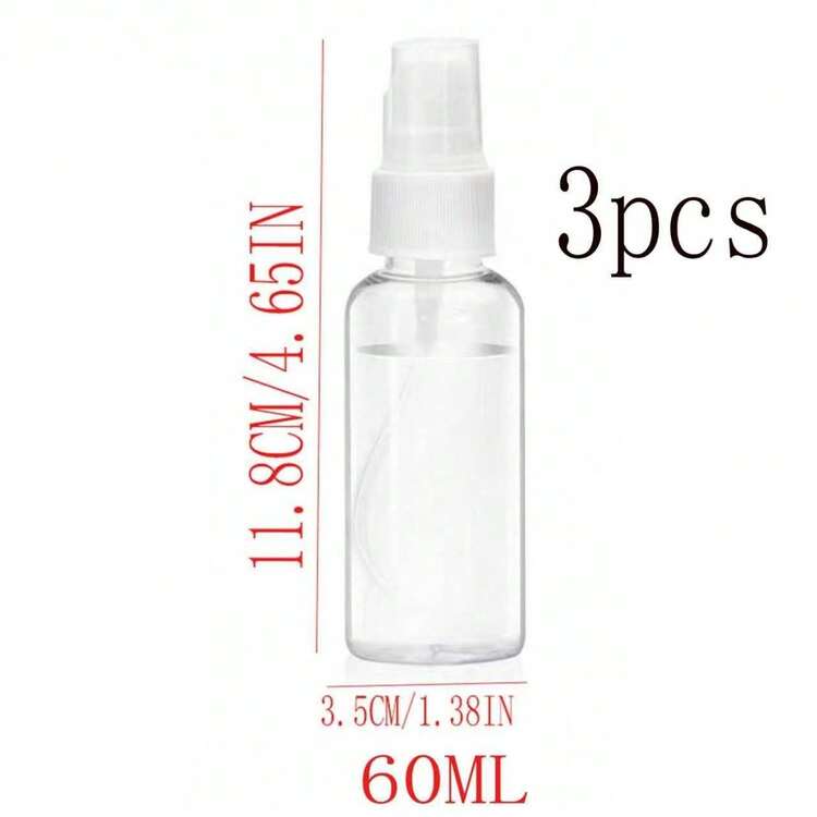 5pcs Plastic Spray Bottles, Disinfection, Travel, Portable, Independent Bottle Body, Facial Makeup, Hydration, Refillable Cosmetic & Perfume Bottles, Transparent PET Mini Sprayers, Portable Travel Makeup Accessories - White - View 24