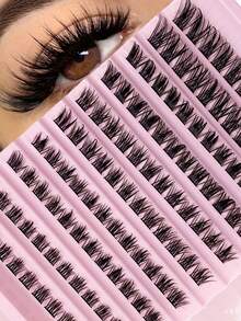 120片自然轻盈D型卷翘蓬松假睫毛，DIY家用睫毛嫁接，浓密柔软，适合日常佩戴 - D - 查看 2