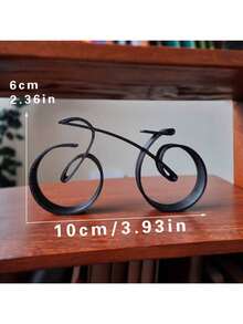 现代抽象自行车雕塑摆件 - 家居装饰摆件，极简艺术，金属工艺品，手工制作，桌面摆件，办公室装饰，独特礼物，抽象艺术品，适合客厅、卧室或书房。 - 彩色 - 查看 7