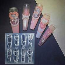 3D Gel Nail Art Resin Rosette Molds For Accessories Supplies Bow Knot Silicone Tools Bowtie Nails Mold - ZYXP026 - 查看 4
