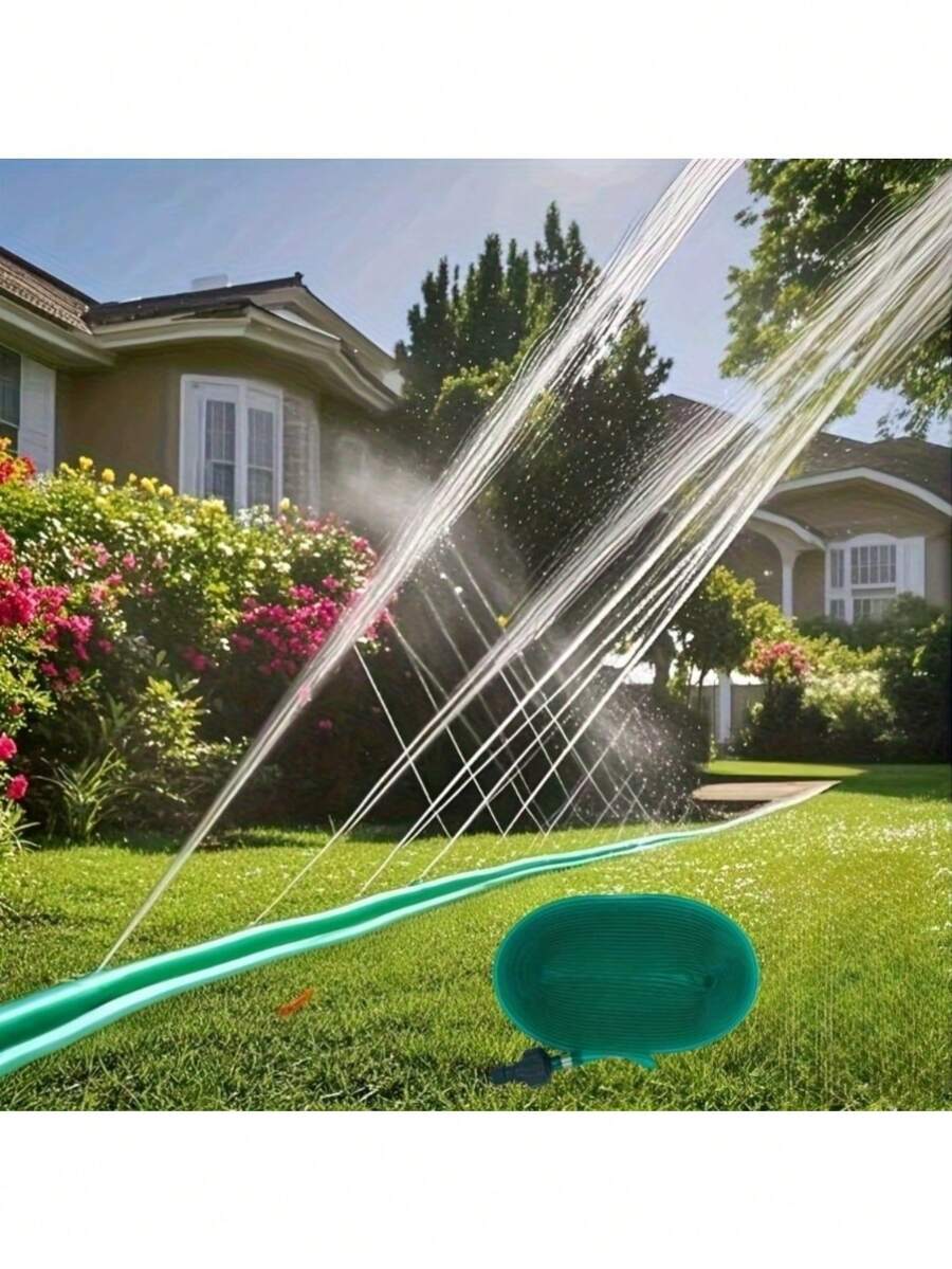 草坪洒水器，自动微雾喷灌系统，花园浇水桶，农用灌溉软管，可喷洒或滴灌，适用于草坪、花园和蹦床游乐区冷却水流