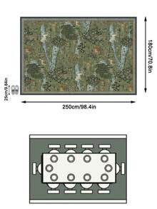1 pezzo Tappeto da area in stile vintage americano di campagna - Disegno di pittura ad olio con alberi, fiume, animali selvatici, tappeto in finta lana morbida per bagno, cucina, ingresso, corridoio, comodino, soggiorno, camera da letto, lavabile in lavatrice, decorazione per la casa - Multicolore - Visualizzare 15