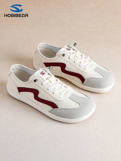 HOBIBEAR 1 đôi giày đi chân trần unisex, phần trên bằng lưới ghép mảnh, đế bằng thoáng khí, giày thể thao tối giản thích hợp cho đi bộ, leo núi, mùa xuân và mùa thu.