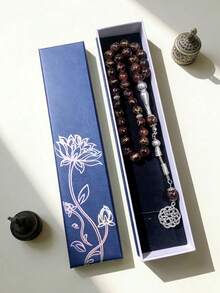 1pc 33 Beads 10mm Muslim Prayer Beads Tasbih Rosary Bracelet, High Quality Gift Box Packaging, Ideal For Halloween, Christmas Gifts - Multicolor - View 8