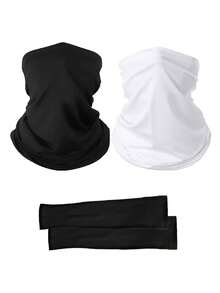 1pc/Multi-Pack Unisex Cycling Face Mask, Neck Gaiter, Headband, Arm Sleeves, Suitable For Cycling, Hiking, Travel, Daily Wear, All Season Sun Protection - Multicolor - View 8