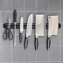 1pc Powerful Magnetic Kitchen Knife Holder Wall Mount, Metal Knife Magnetic Rack, Tool Storage, Stationery Storage, Kitchen Supplies Storage, Suitable For Storing Various Ferrous Items, Gift For Men, Birthday Gift, Valentine's Day Gift - Multicolor - View 5