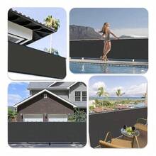 Cubierta De Valla De Pantalla De Privacidad Para Balcón 5m - Negro345 - Ver 7