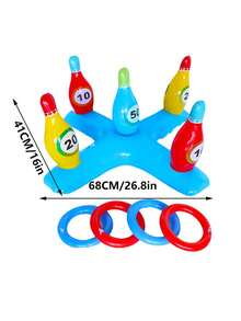 Pool Party Inflatable Basketball Hoop Set, Water Basketball, Inflatable Water Basketball Hoop With Ball, For Summer Water Sports And Pool Parties, Basketball Floating Set Iatable Water Hoop, Suitable For Adult Family Entertainment, Outdoor Leisure, Summer Party, Beach, Lake, Water, Spring Essentials, Summer Essentials, Spring And Summer Essentials, Spring Decor, Summer Decor. - Multiple Styles - View 13