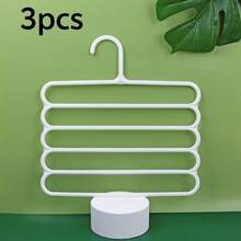 5-Tier Plastic Multifunctional Scarf Holder Rack, Non-Slip Scarf/Shawl Storage Organizer - Multicolor - View 14