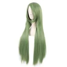 32 Ih/80 Cm Long Straight Anime Costume Cosplay Wig Party Wig Mixed Green - 混合綠 - 查看 4