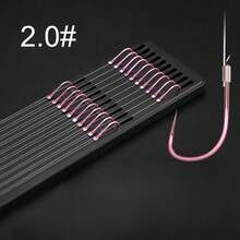 20 Hook /10 Pair Of New Fine Packaging Fishing Tackle Fishing Line Double Hook Manual Double Hook Fishing Hook Bait - Pink - View 15