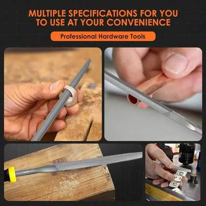 10pcs Diamond Shaped Mini Metal Files, Assorted Steel Burrs For DIY Handcraft, Metalwork, Woodwork Sanding And Polishing Tools