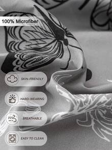 2/3 piezas Juego de ropa de cama con estampado de mariposa, Juego de ropa de cama rosa, Juego de ropa de cama suave y cómodo, Juego de ropa de cama con cierre de cremallera y lazos en las esquinas, Ligero y transpirable de seda, Adecuado para todas las estaciones, Apto para cama doble/queen/king, 1 pieza Funda nórdica y 2/1 pieza Funda de almohada, Regalo perfecto para vacaciones, Decoración de otoño, Decoración de habitación - Multicolor - Ver 5