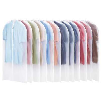 Túi bọc quần áo trong suốt chống bụi, túi sắp xếp tủ quần áo, túi đựng quần áo - Túi bọc vest, túi treo quần áo chống bụi trong tủ quần áo, túi đựng quần áo du lịch, có thể giặt, dùng để cất giữ đồ trong cabin, túi chống bụi quần áo có thể giặt, quà tặng Ngày của Cha, dùng cho áo sơ mi, vest, váy, túi bọc quần áo cao cấp chống bụi, túi bọc giá treo quần áo trong suốt có khóa kéo.