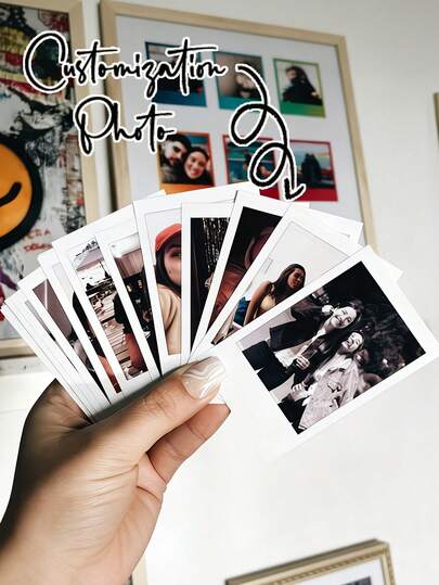 8pcs 3.5" Personalized Photo Cards, Customized Couple Photos, DIY Valentine's Day Cards, Souvenir Gifts, DIY Customized Birthday & Anniversary Gifts, Anniversary Gifts, Fashionable Personalized, Exquisite, Stylish, Personalized, Unique Ideal Gifts, Valentine's Day