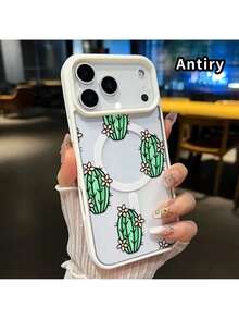 Funda protectora para iPhone 17 Pro Max, compatible con Air 16, 16E, 15 Plus, 14, 13, 12, 11, XS Max y XR. Esta funda de teléfono delgada con flores de cactus de colores es compatible con MagSafe y es una gran idea de regalo para la funda del Cactu. - Verde - Ver 9
