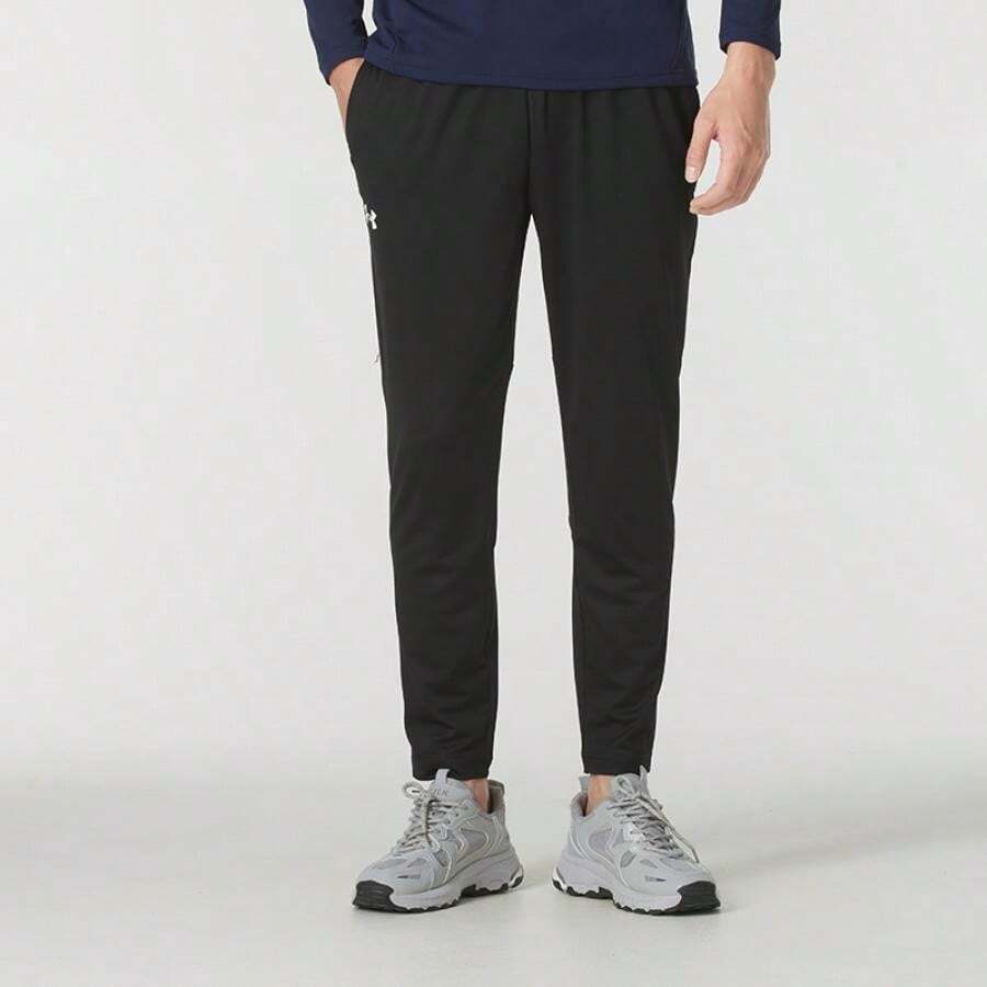 Under Armour Unisex Soft Stretchy Fitted Jogger Pants, Suitable For Training, Fitness, Travel, Commuting - Black - View 1