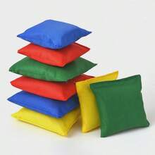 10个/9个沙袋，1.97英寸豆袋，投掷游戏，方形豆袋，豆袋投掷，沙滩投掷袋，草坪游戏，户外游戏和活动 - 彩色 - 查看 2