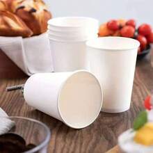 10/20/50/90个装 9盎司白色纸杯，咖啡杯，冷饮杯，派对杯，茶杯，简约风格，适合生日派对、婚礼、母亲节等场合。 - 彩色 - 查看 9