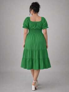 Printed Plain Dresses Comfortable Stylish Elegant Loose Romantic Evangelical Maternity Gender Reveal - 綠色 - 查看 2