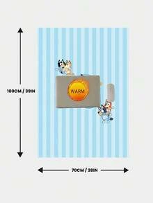 Bluey 1pc  Flannel Blanket - Perfect For Room Decor, Ultra Soft, Lightweight, Cartoon Print Includes  Throwing Balloons,  & Mom, Great For Home Use, Daily Use, Also A Birthday Gift For Friends, Family Or Yourself, Cozy & Warm. Note: Size Is 28*39 Inches - Very Small. - Multicolor - View 5