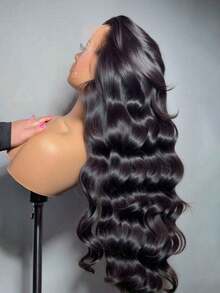 250% Density 13x6 Lace Front Wigs Human Hair Pre Plucked With Baby Hair 13x4 Body Wave HD Transparent Lace Front Human Hair Wigs For Women Ear To Ear Long Hairline 8inch-42inch - Natural Black - 查看 30