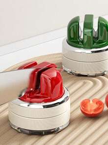 1PC Suction Cup Knife Sharpener Professional Kitchen Tool Wall Mounted Scissor Blade Sharpening Stone Manual Home Use - Multicolor - View 4