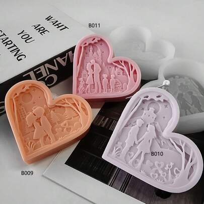 Heart-Shaped Candle Mold DIY, Couple Gift For Valentine's Day, Heart-Shaped Aroma Stone Decor
