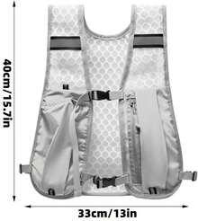 1PC Outdoor Sports Multifunctional Storage Bag, Lightweight Running Backpack With 500ml Water Bottle Pocket, Reflective Hydration Phone Pack, Breathable Anti-Slip Chest Pack For Women Men Running Cycling Marathon Camping.Mini Backpack,Backpack,Hiking Backpack,Backpack Purse For Women,Glowmode,Glowmode Bag,Tactical Gear,Running Vest Women,Gym Backpack,Gym Bags,Gym Bag,Travel Backpack,Running Vest. - 淺灰色 - 查看 3
