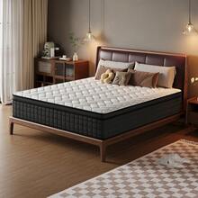10"12"14" Inch Hybrid Memory Foam Mattress, Individually Pocket Spring, Knitted Weaving Method, Breathable, Flame Retardant Protection, Strong Edge Support, Motion Isolation-Twin, Full, Queen, King Bed Size Options Medium Firm Mattress In A Box - 深灰色 - 查看 21
