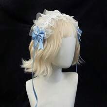 蕾丝蝴蝶结发箍，蕾丝发带，量产仙气发饰，甜美洛丽塔发夹 - 彩色 - 查看 10