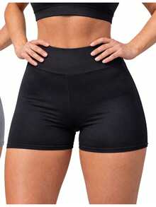 Women's Adult Leggings In Supplex Fabric With Double Waistband, Sizes P To GG (Sizes P To GG) - Promotion - Ready To Ship - màu đen - Xem 1