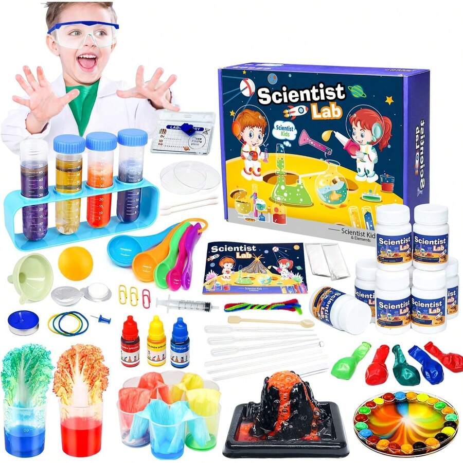 6-9 Years Old Kids Science Experiment Kit, STEM Science Education Learning Tools, Scientist Costume, Birthday Gift And Toy, Suitable For Boys And Girls