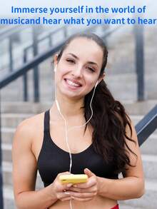 HiFi立体声有线耳机，带麦克风和音量控制，USB-C接口，兼容 15/16 Pro/17 Air/17 Pro AMX、Pro、S25/S24/S23/S22/S21、Pixel 9/8/7/6，符合人体工学的入耳式设计，塑料材质，隔音效果好，按键控制音量。 - 查看 2