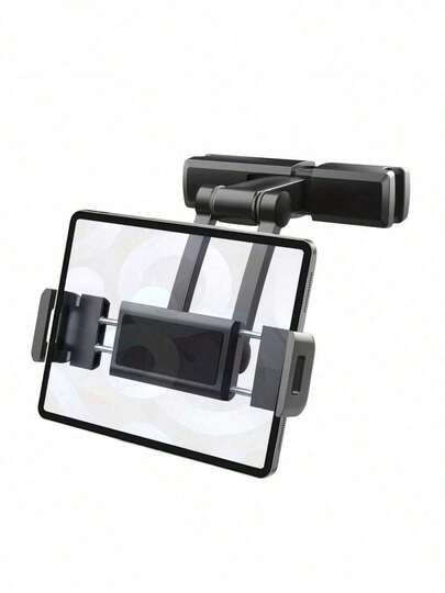 1pc Adjustable Car Headrest Pillow Mount - High Quality Tablet & Phone Holder For Rear Seat, Ergonomic Travel Accessory With Secure Grip, Durable Polycarbonate Design For Hands-Free Entertainment, Cozy Driving Companion